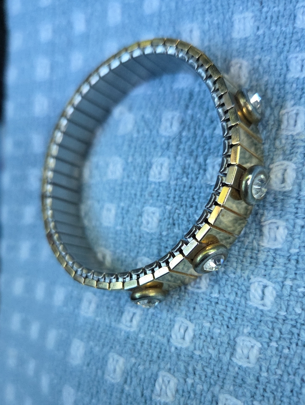 Vintage Gold Tone Cha Cha/Watch Band Style Expansion Bracelet.